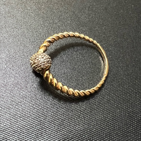 👑✅PRICE FIRM✅Genuine Dual Ball Cluster Diamond 14kt Gold Ring - Picture 11 of 16